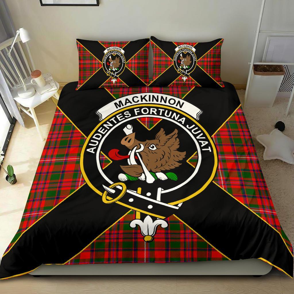 MacKinnon Tartan Crest Bedding Set - Luxury Style