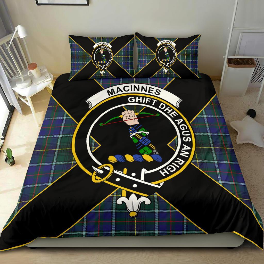 MacInnes Tartan Crest Bedding Set - Luxury Style