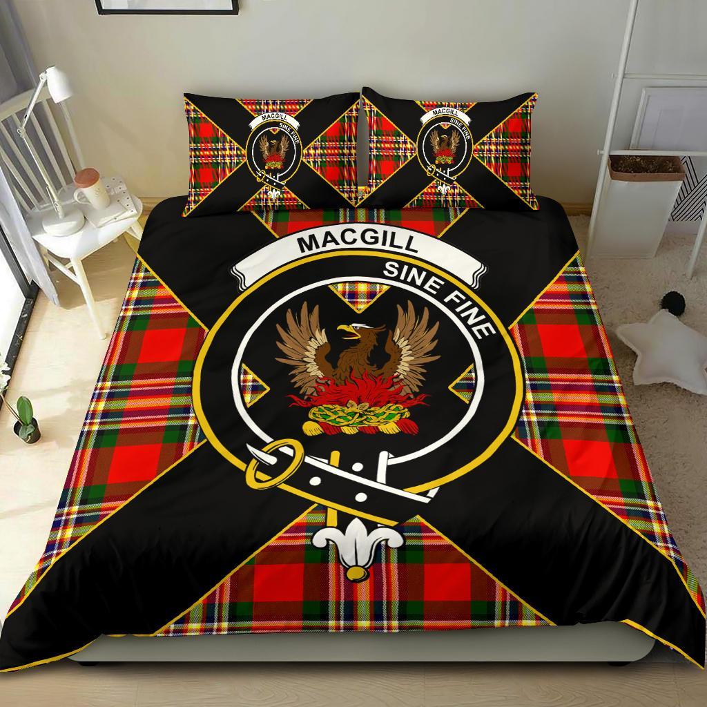 MacGill (Makgill) Tartan Crest Bedding Set - Luxury Style