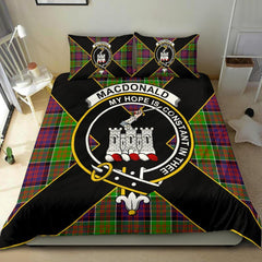 MacDonald (Clan Ranald) Tartan Crest Bedding Set - Luxury Style