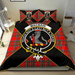 MacBain Tartan Crest Bedding Set - Luxury Style