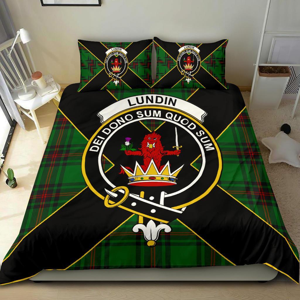 Lundin Tartan Crest Bedding Set - Luxury Style