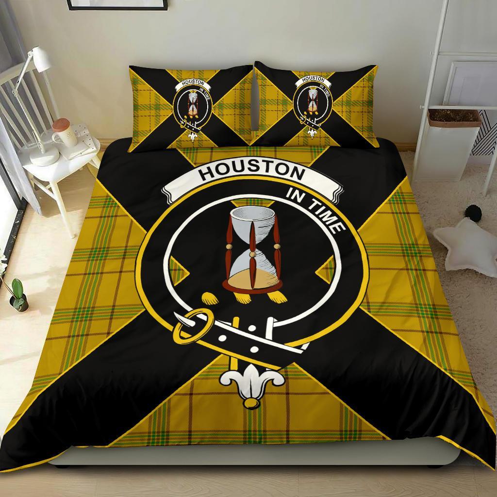 Houston Tartan Crest Bedding Set - Luxury Style