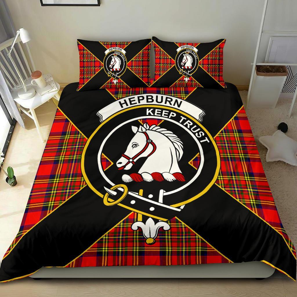 Hepburn Tartan Crest Bedding Set - Luxury Style