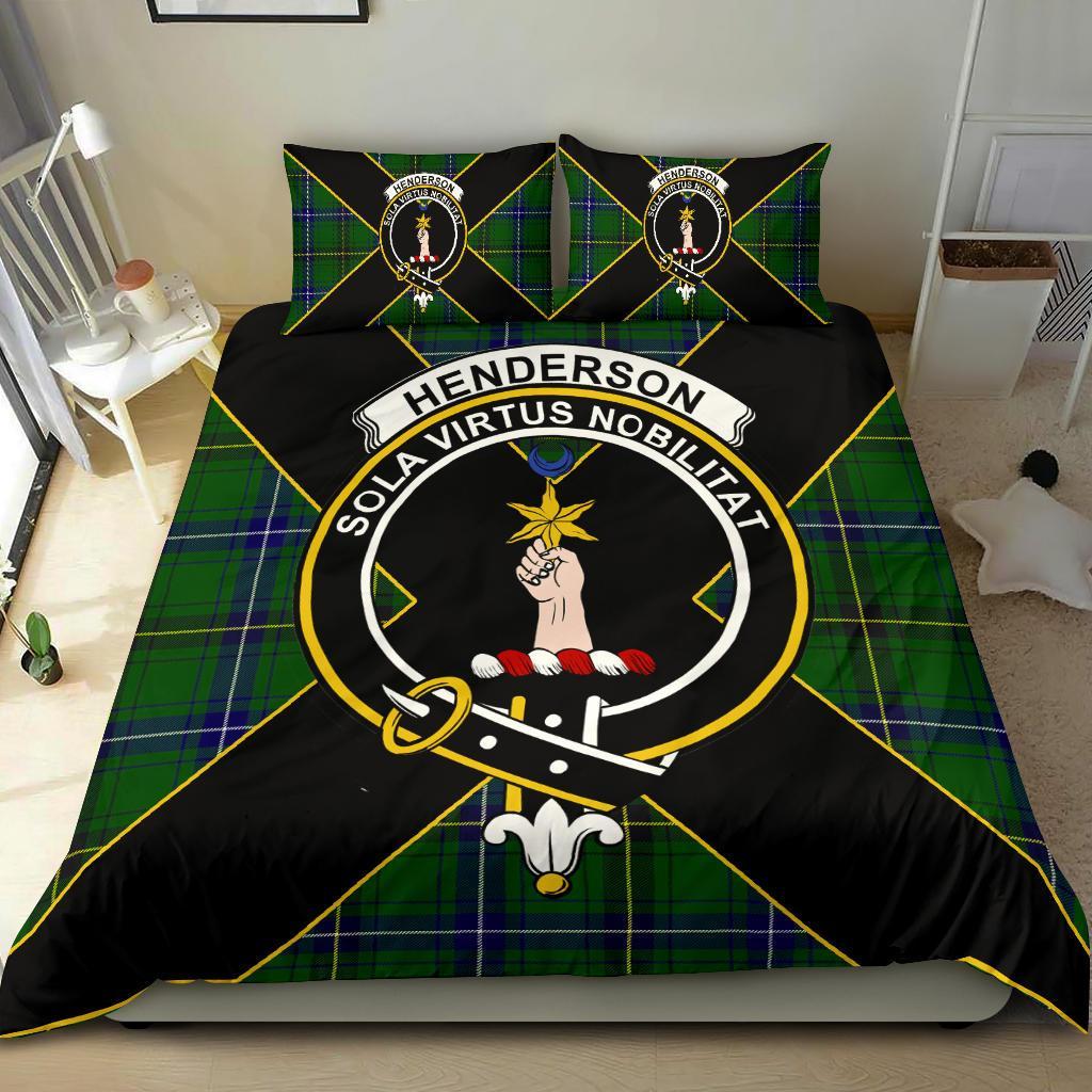 Henderson Tartan Crest Bedding Set - Luxury Style