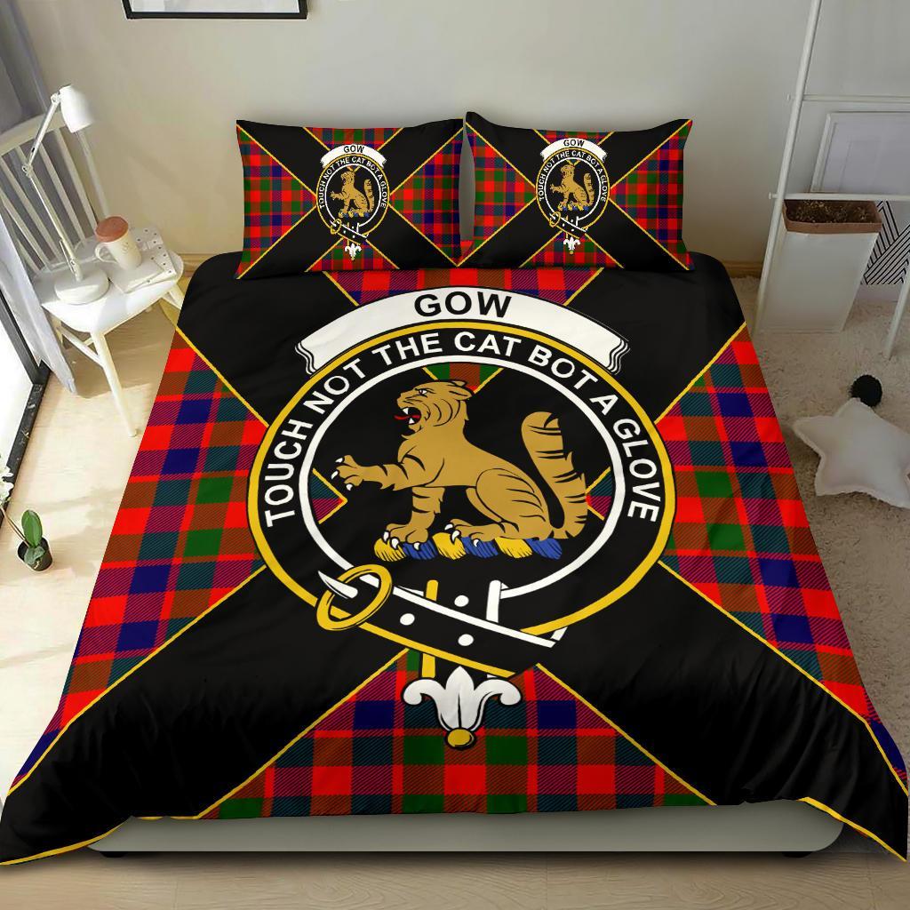 Gow (or McGouan) Tartan Crest Bedding Set - Luxury Style