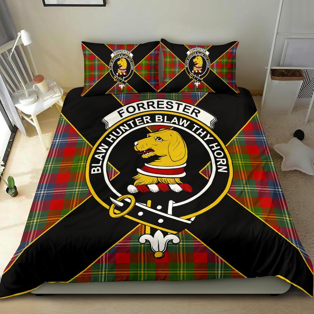 Forrester Tartan Crest Bedding Set - Luxury Style