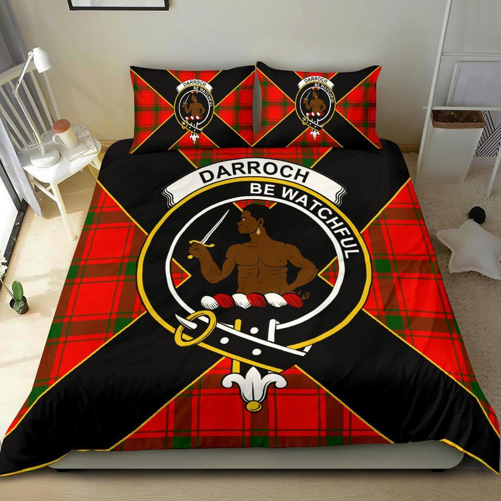 Darroch (Gourock) Tartan Crest Bedding Set - Luxury Style