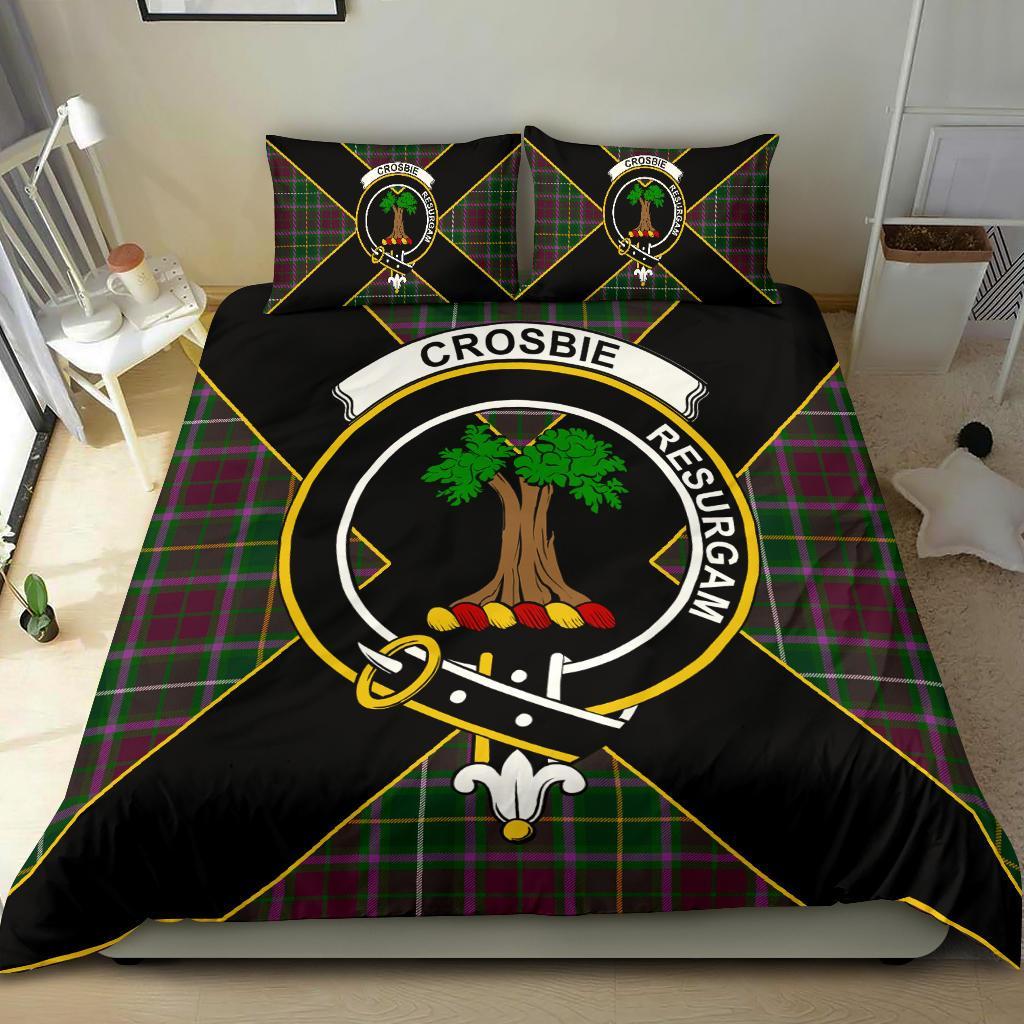 Crosbie Tartan Crest Bedding Set - Luxury Style