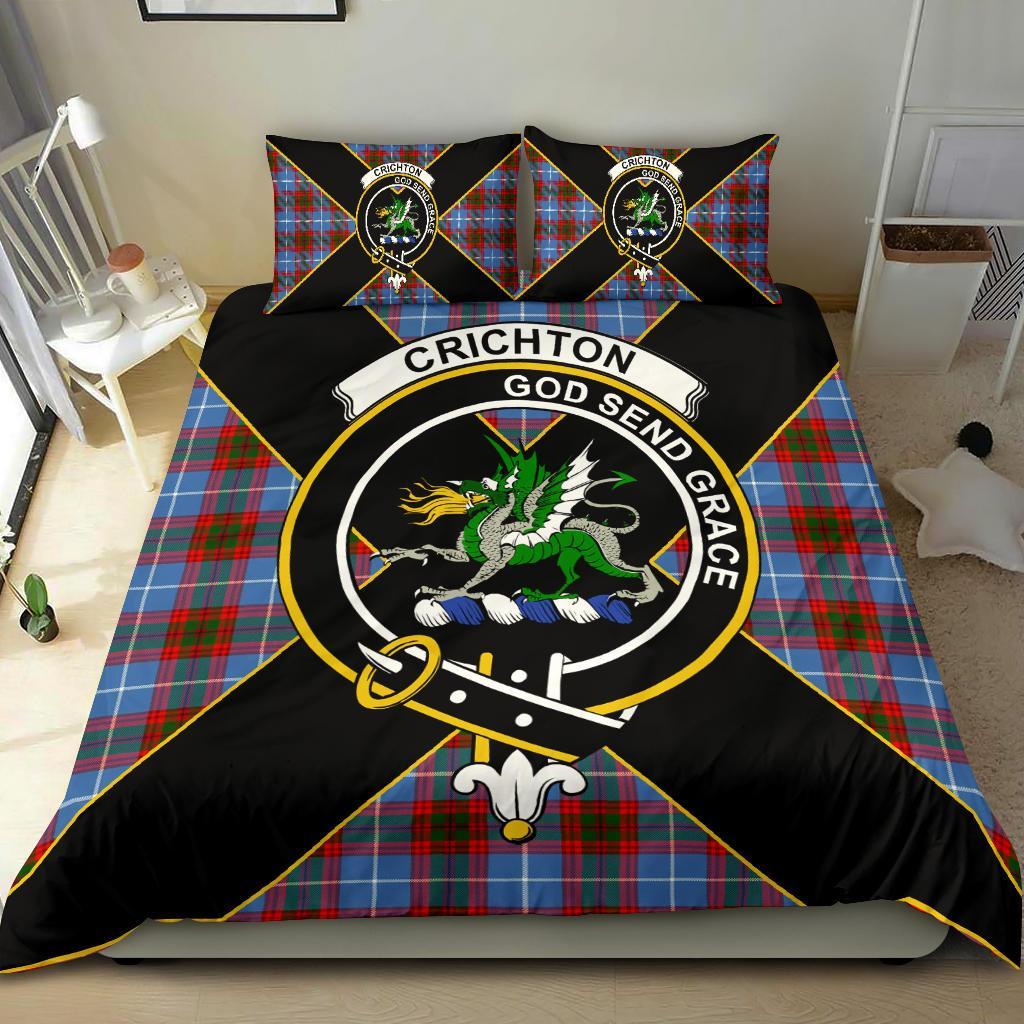 Crichton Tartan Crest Bedding Set - Luxury Style