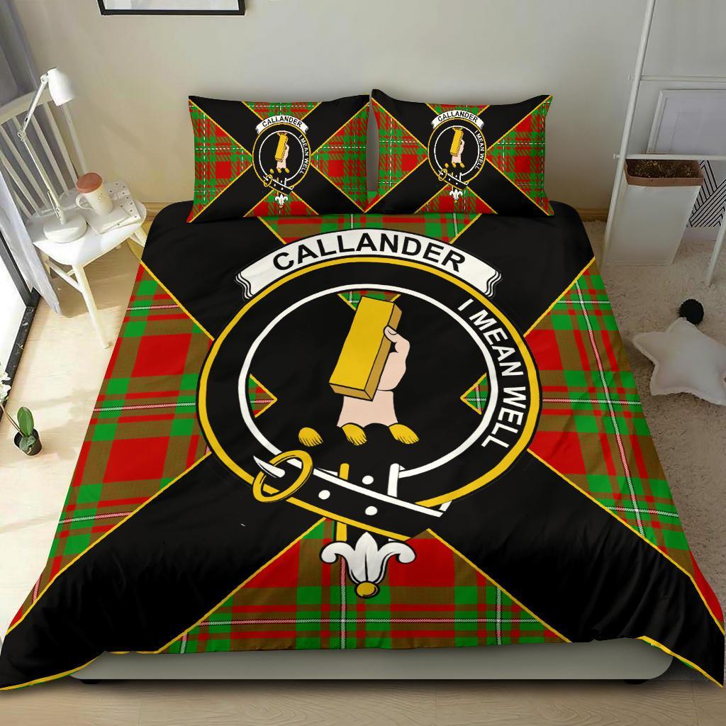 Callander Tartan Crest Bedding Set - Luxury Style