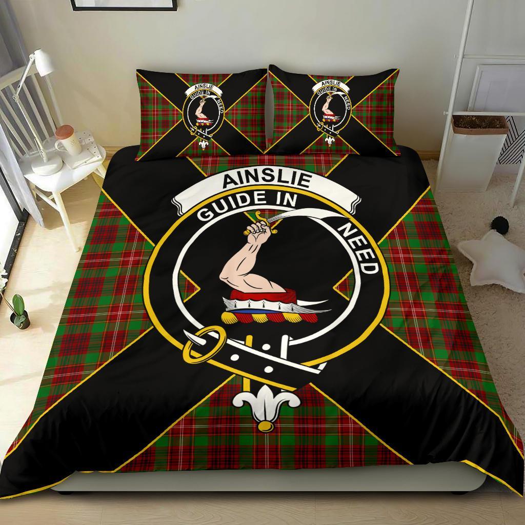 Ainslie Tartan Crest Bedding Set - Luxury Style