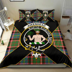 Aikenhead Tartan Crest Bedding Set - Luxury Style