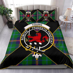 Young Tartan Crest Bedding Set - Luxury Style