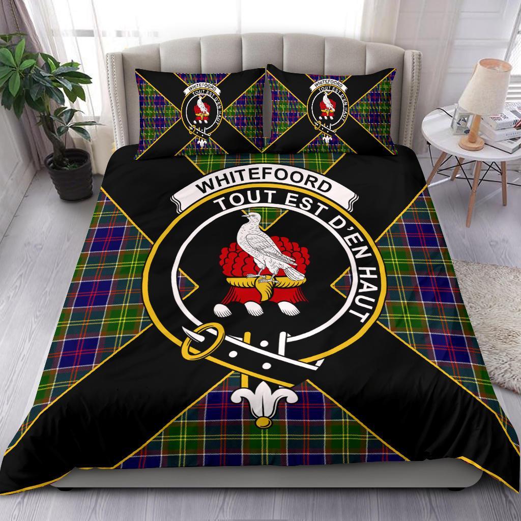 Whiteford Tartan Crest Bedding Set - Luxury Style