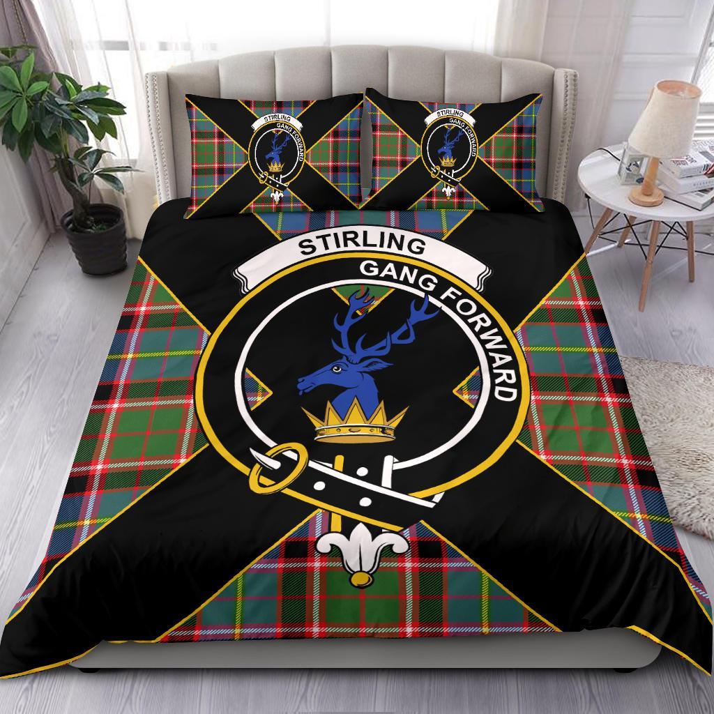 Stirling (of Cadder-Present Chief) Tartan Crest Bedding Set - Luxury Style