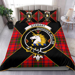 Stewart (of Appin) Tartan Crest Bedding Set - Luxury Style