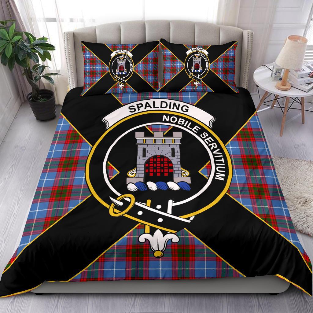 Spalding Tartan Crest Bedding Set - Luxury Style