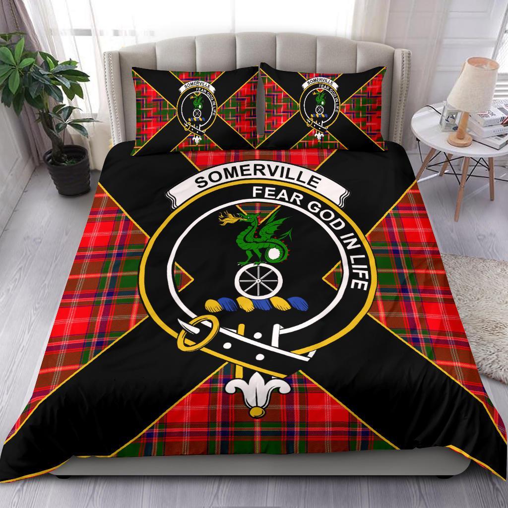 Somerville Tartan Crest Bedding Set - Luxury Style