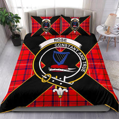 Rose Tartan Crest Bedding Set - Luxury Style