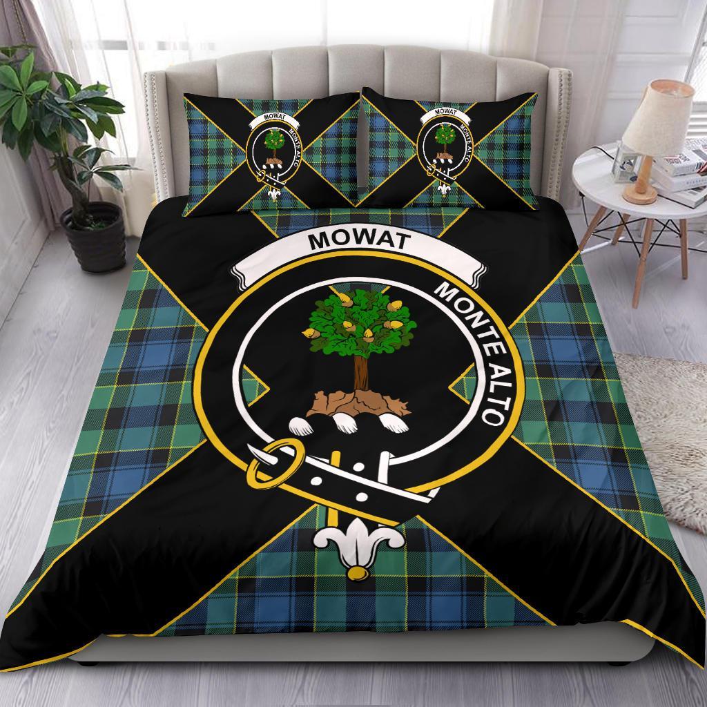 Mowat (of Inglistoun) Tartan Crest Bedding Set - Luxury Style