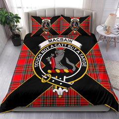 MacBain Tartan Crest Bedding Set - Luxury Style