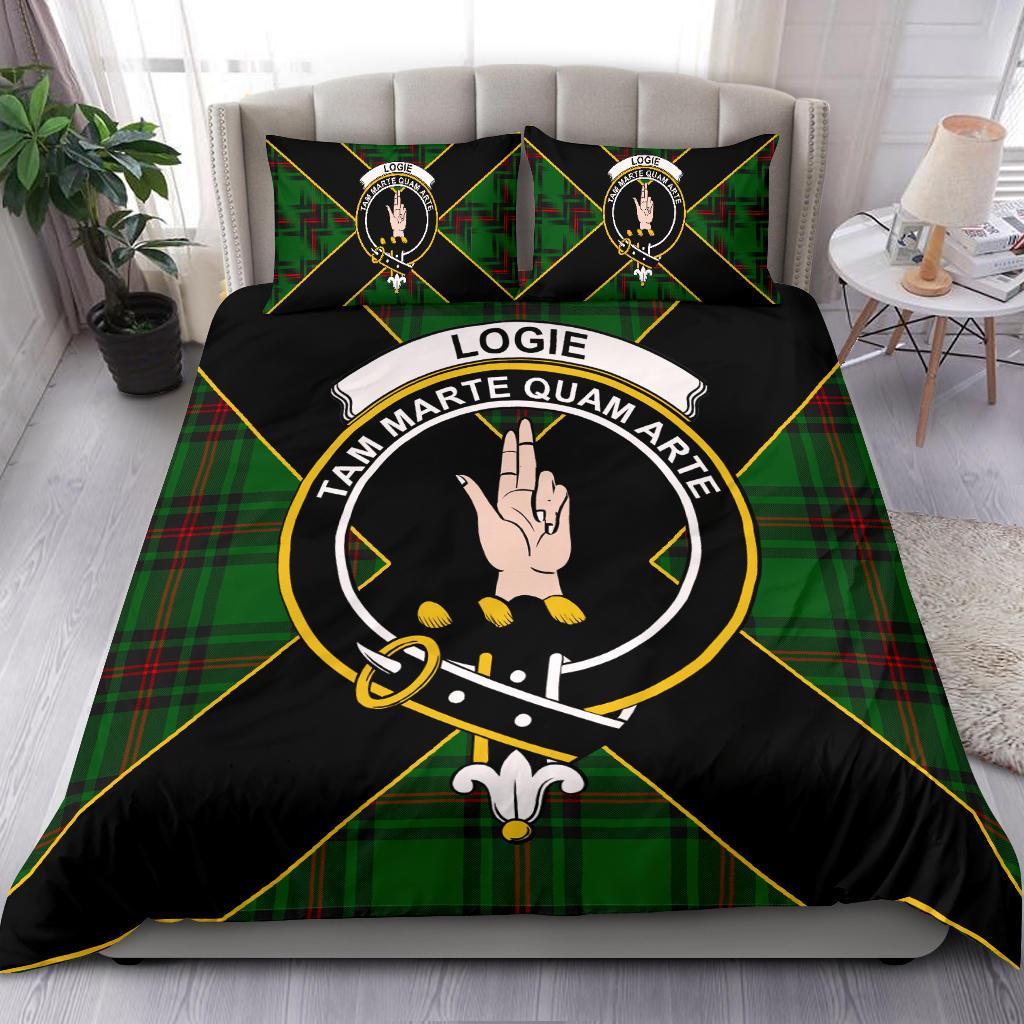 Logie Tartan Crest Bedding Set - Luxury Style