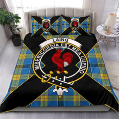 Laing Tartan Crest Bedding Set - Luxury Style