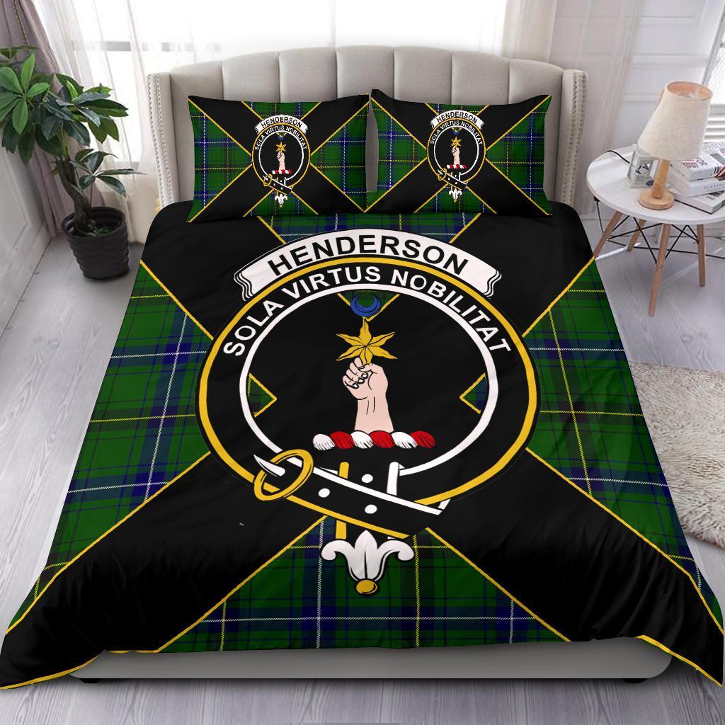 Henderson Tartan Crest Bedding Set - Luxury Style