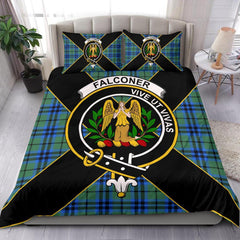 Falconer Tartan Crest Bedding Set - Luxury Style