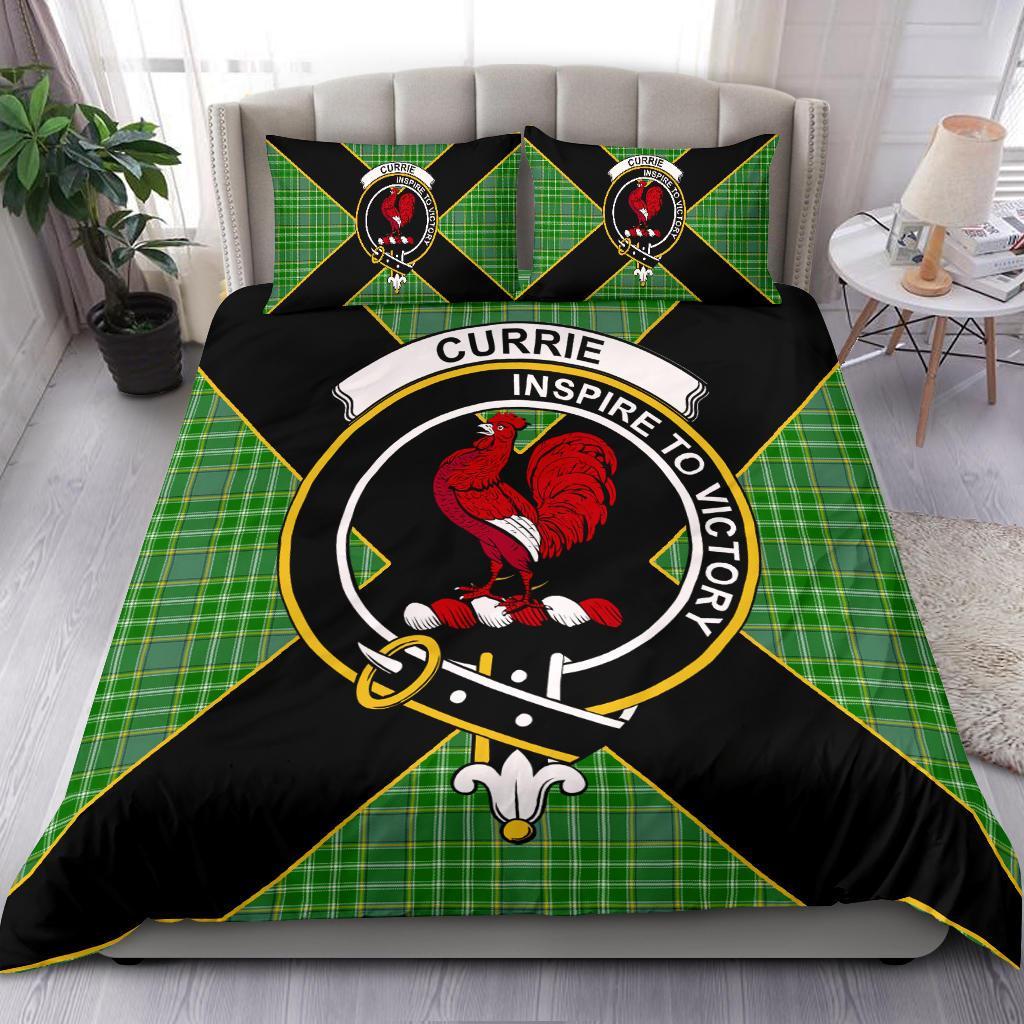 Currie Tartan Crest Bedding Set - Luxury Style