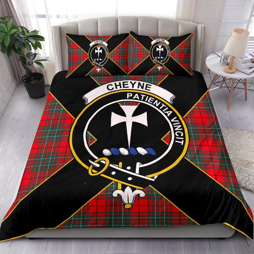 Cheyne Tartan Crest Bedding Set - Luxury Style