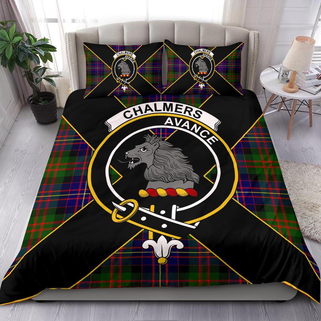 Chalmers Tartan Crest Bedding Set - Luxury Style