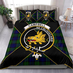 Campbell Tartan Crest Bedding Set - Luxury Style