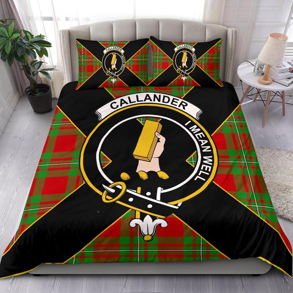 Callander Tartan Crest Bedding Set - Luxury Style