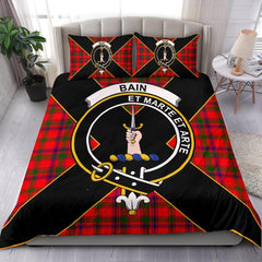 Bain Tartan Crest Bedding Set - Luxury Style