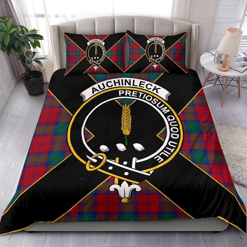 Auchinleck Tartan Crest Bedding Set - Luxury Style