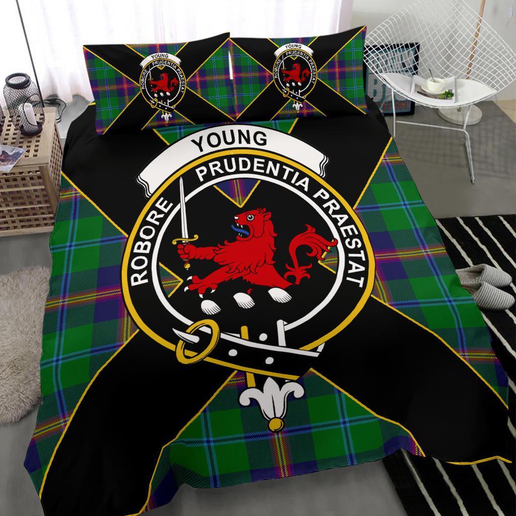 Young Tartan Crest Bedding Set - Luxury Style