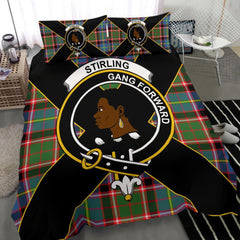 Stirling (of Keir) Tartan Crest Bedding Set - Luxury Style