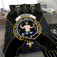 Murray (of Atholl) Tartan Crest Bedding Set - Luxury Style