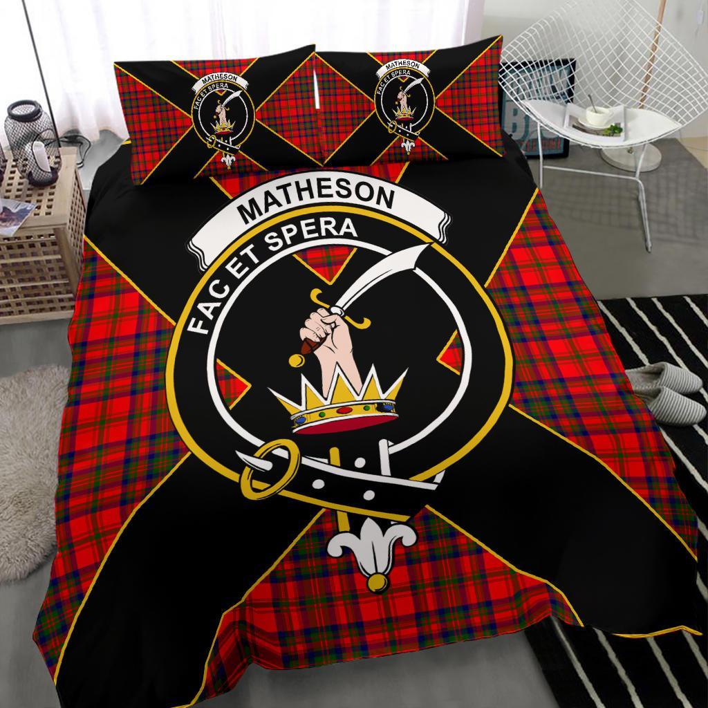 Matheson Tartan Crest Bedding Set - Luxury Style