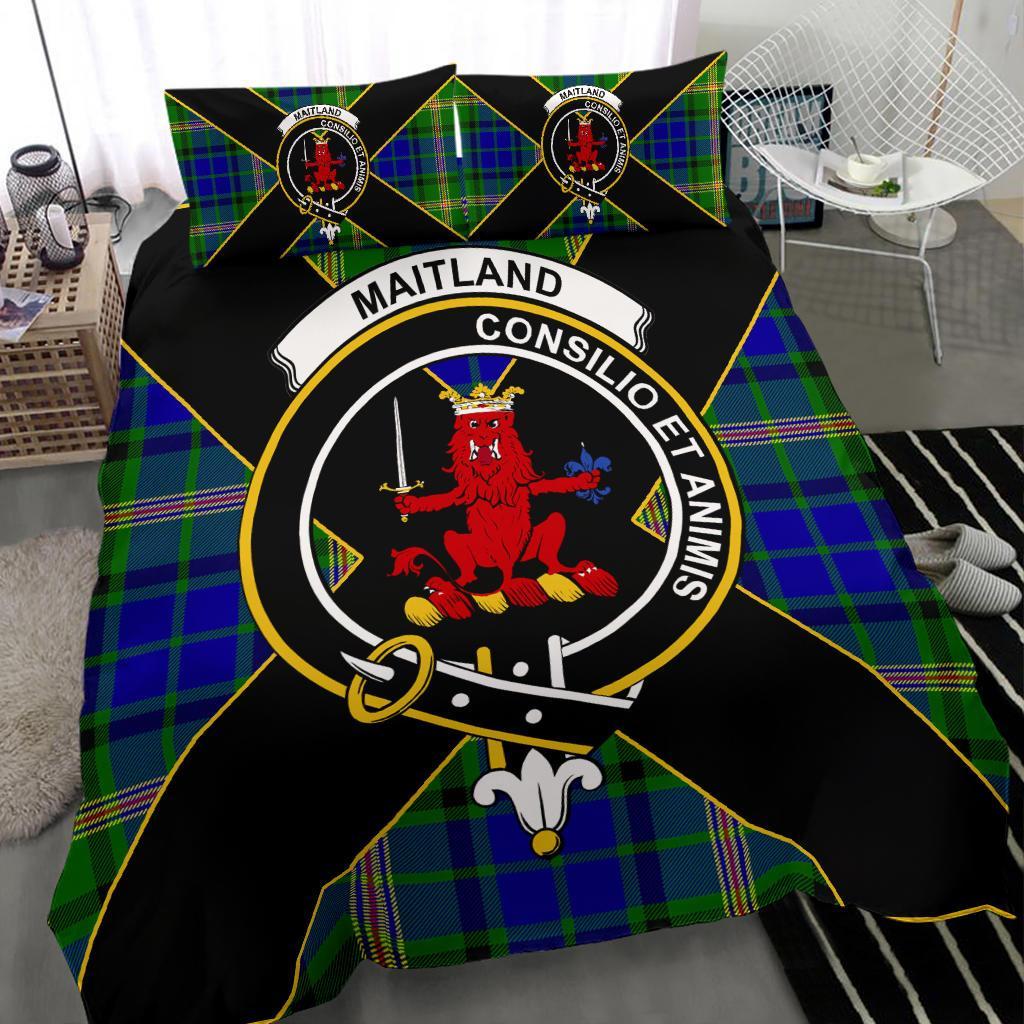 Maitland Tartan Crest Bedding Set - Luxury Style