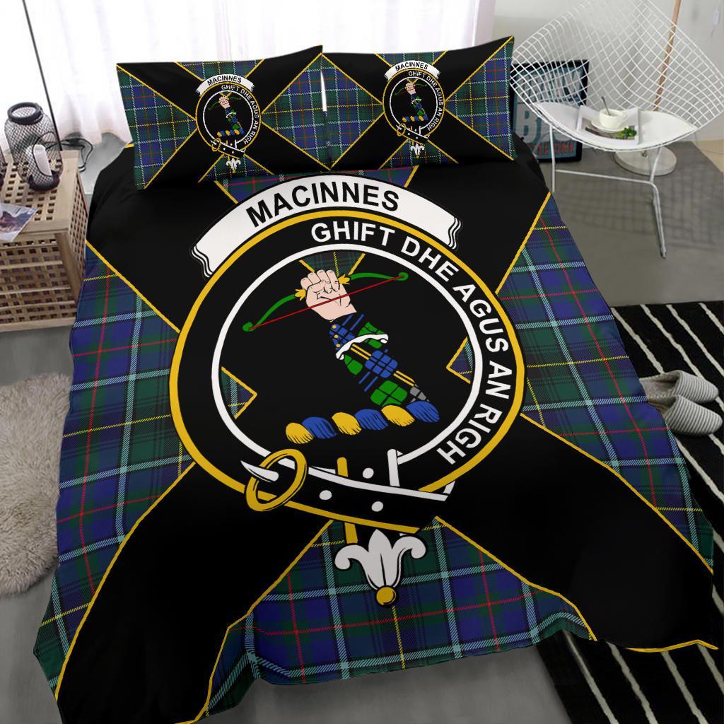 MacInnes Tartan Crest Bedding Set - Luxury Style