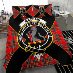 MacBain Tartan Crest Bedding Set - Luxury Style