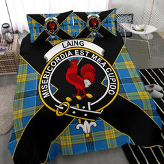 Laing Tartan Crest Bedding Set - Luxury Style