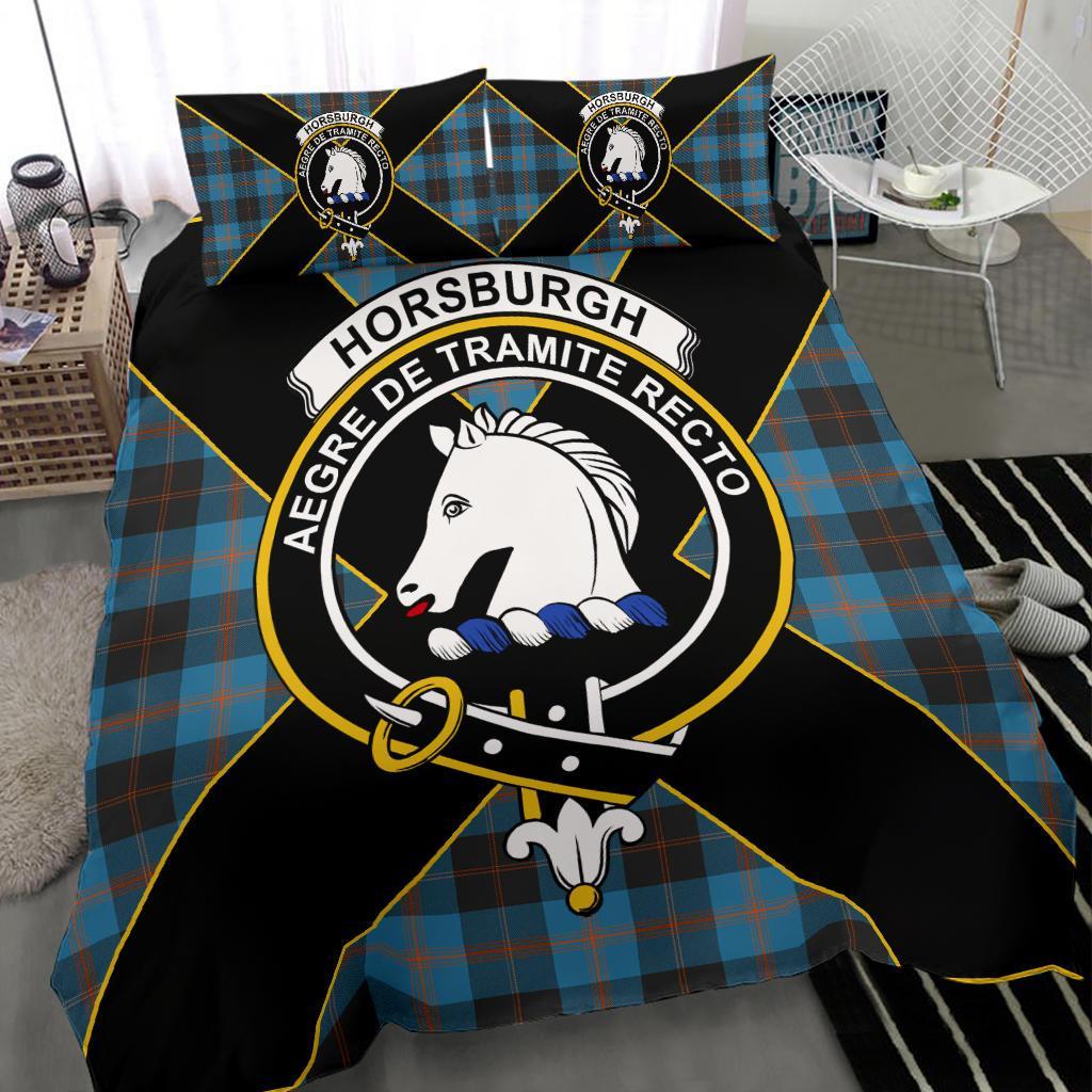 Horsburgh Tartan Crest Bedding Set - Luxury Style