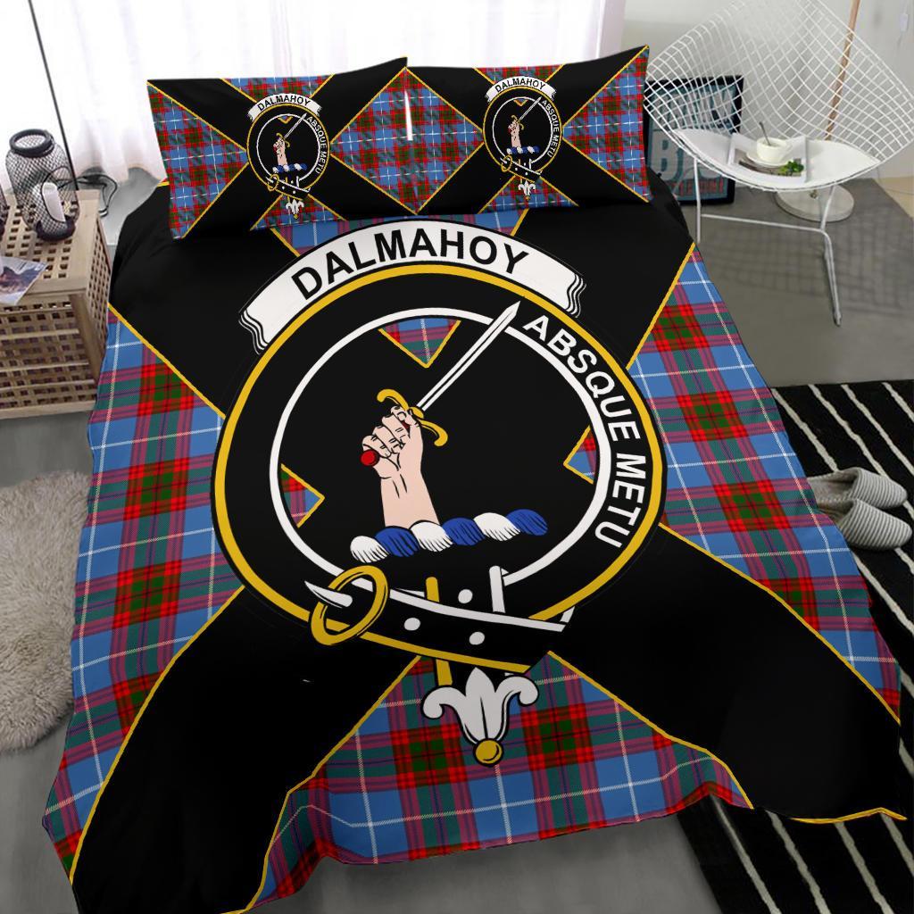 Dalmahoy Tartan Crest Bedding Set - Luxury Style