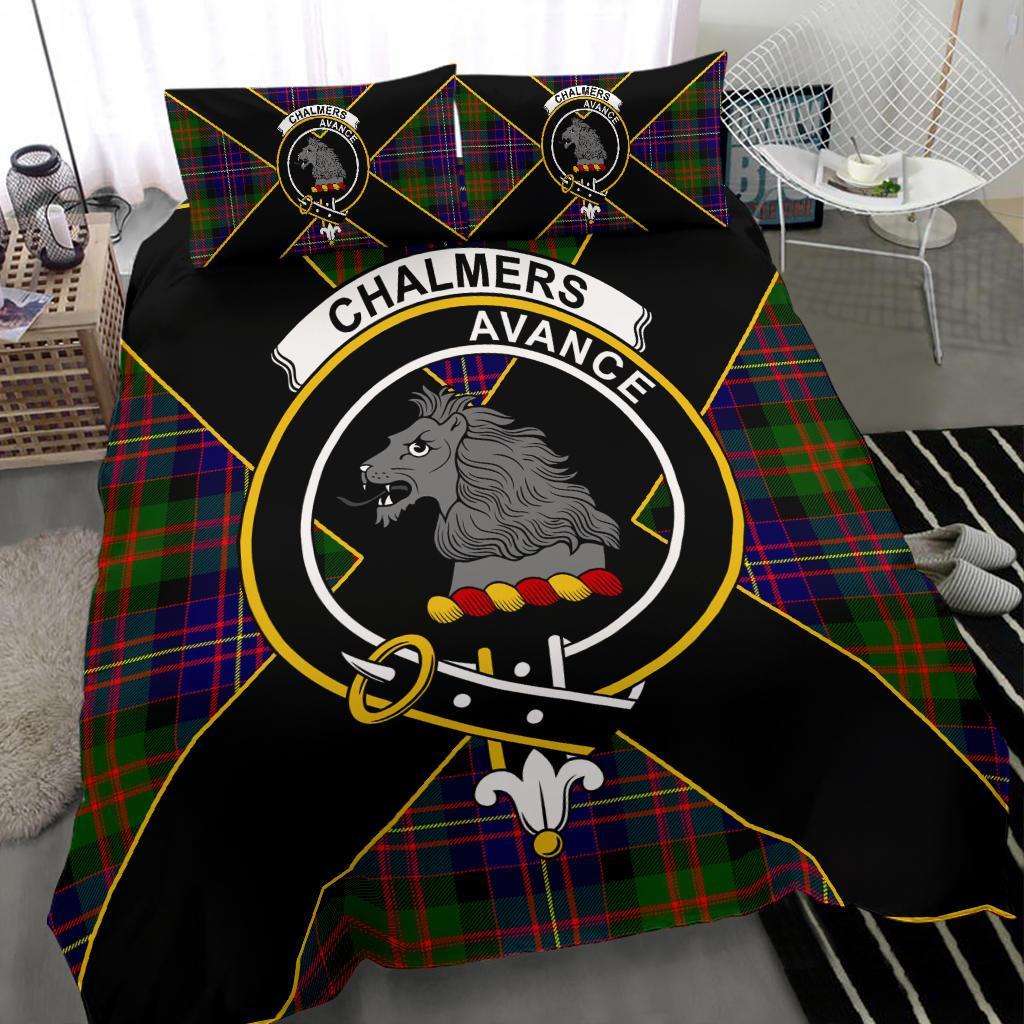 Chalmers Tartan Crest Bedding Set - Luxury Style