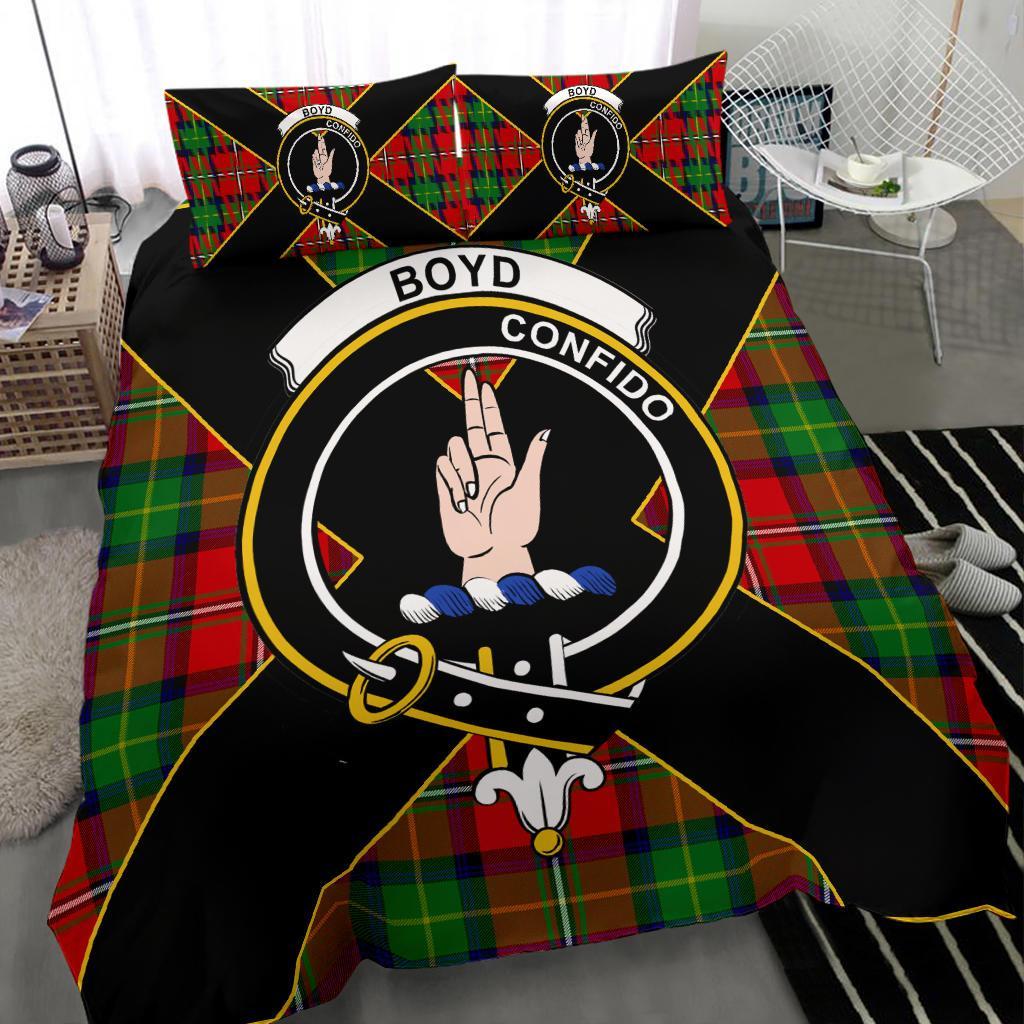Boyd Tartan Crest Bedding Set - Luxury Style