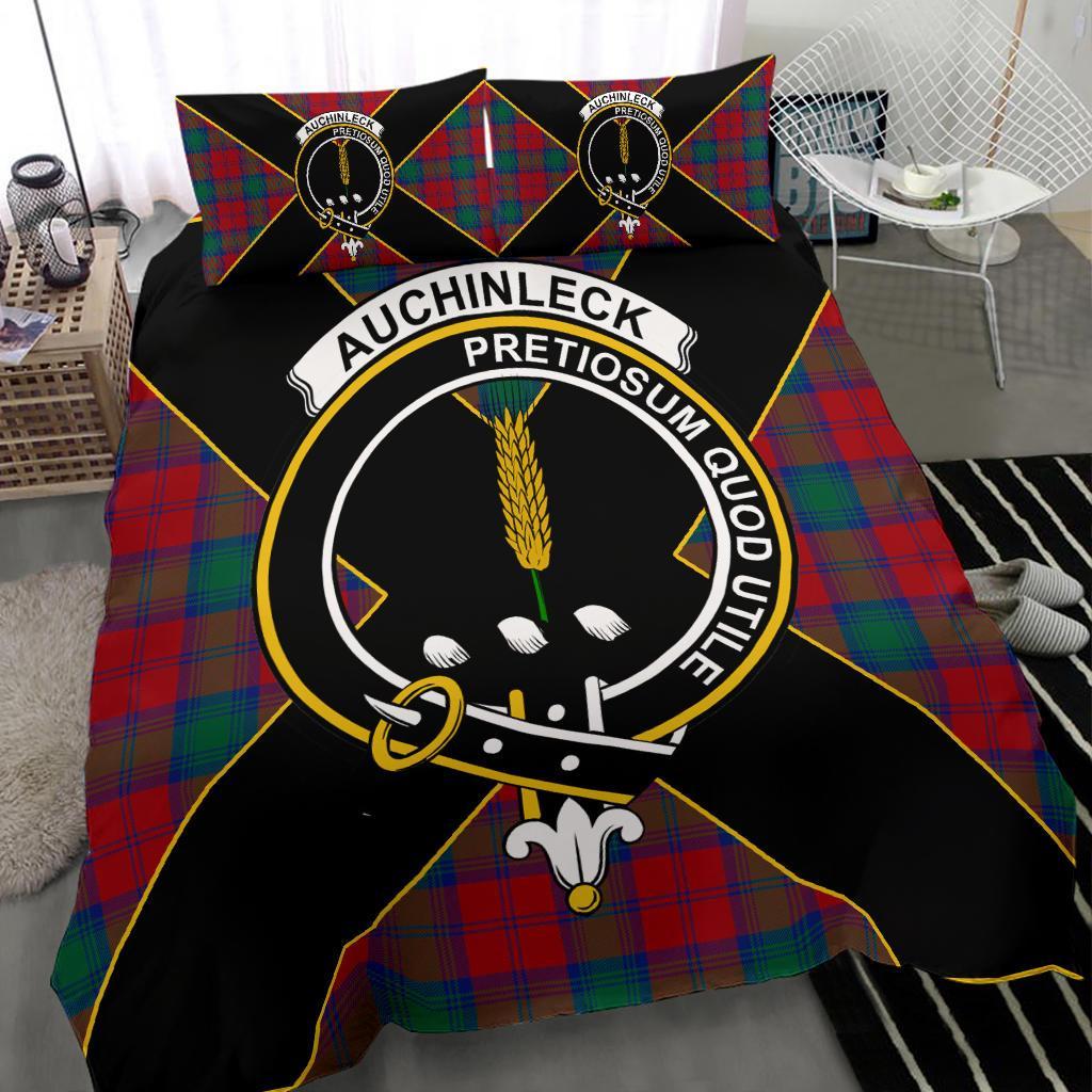 Auchinleck Tartan Crest Bedding Set - Luxury Style